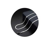 Whoiy Schlangenkette Edelstahl für Herren, Silber Herren Kette Breit 3.2MM Punk Rock Ketten Ohne Anhänger Edelstahlkette Halskette