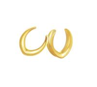 Whoiy Tunnel 30mm Edelstahl, 2 Stück U-Form Ohrstöpsel Ohr Gauge Gold Sattel Ohrstöpsel Tunnel Messgeräte Keilrahmen Piercings