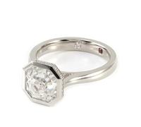 Whoiy Verlobungsring Damen Gold 585, Trauring 14 Karat Weißgold mit 3ct Moissanite D Color VVS1 Bandring Solitär Echtgold mit Gravur für Frauen Größe 51 (16.2)