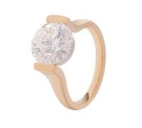 Whoiy Verlobungsring Damen Gold 585, Trauringe 14K Gelbgold mit 3ct Moissanite D Color VVS1 Bandring Solitär Echtgold mit Gravur für Frauen Größe 62 (19.7)