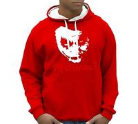 Why So Serious ? Joker BICO Hoodie Sweatshirt mit Kapuze rot-Weiss Gr.XL