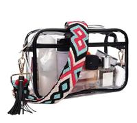 Whyzsjnclg Transparente Tasche, transparente Tasche für Stadionveranstaltungen, Stadion-zugelassene Geldbörse, wasserdichtes Konzert mit verstellbarem Schultergurt, Umhängetasche für Sport