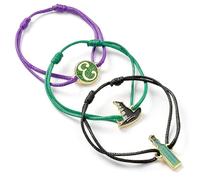 WICKED Elphaba Freundschaftsarmband 3er Set Armbänder - Grün, Gold & Lila, Einheitsgröße, Zinklegierung: 93 % Zink, 3 % Kupfer, 4 % Aluminium, Kein Edelstein