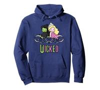 Wicked Elphaba & Glinda Together Playful Cartoon Style Pullover Hoodie