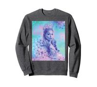 Wicked: for Good Glinda Close Up Florals Sweatshirt, Unisex für Erwachsene, Anthrazit Meliert, XL