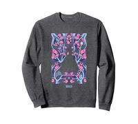 Wicked: for Good Glinda Floral Grace Sweatshirt, Unisex für Erwachsene, Anthrazit Meliert, XL