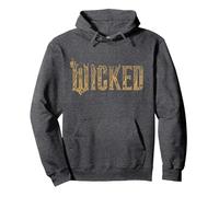Wicked: for Good Gold Glam Logo Pullover Hoodie, Unisex für Erwachsene, Anthrazit Meliert, S