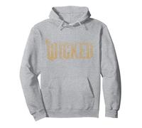 Wicked: for Good Gold Glam Logo Pullover Hoodie, Unisex für Erwachsene, Grau Meliert, M