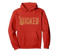 Wicked: for Good Gold Glam Logo Pullover Hoodie, Unisex für Erwachsene, Rot, M