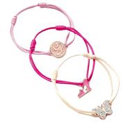 WICKED Glinda Freundschaftsarmband 3er Set Armbänder - Pin, Weiß und Roségold, Einheitsgröße, Zinklegierung: 93 % Zink, 3 % Kupfer, 4 % Aluminium, Kein Edelstein