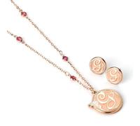 WICKED Glinda Geschenkset mit Halskette und Ohrsteckern, Einheitsgröße, Zinklegierung: 93 % Zink, 3 % Kupfer, 4 % Aluminium, Kein Edelstein