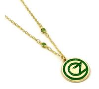 WICKED Halskette mit Oz-Logo, Gold und Grün, One Size, Zinklegierung: 93 % Zink, 3 % Kupfer, 4 % Aluminium, Kein Edelstein