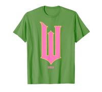 Wicked Movie W Logo Pink Goes Good With Green T-Shirt