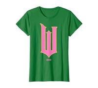 Wicked Movie W Logo Pink Goes Good with Green T-Shirt, Damen, Dunkelgrün, S