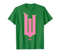 Wicked Movie W Logo Pink Goes Good with Green T-Shirt, Herren, Dunkelgrün, M