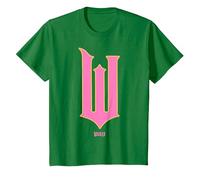 Wicked Movie W Logo Pink Goes Good with Green T-Shirt, Kinder, Dunkelgrün, 116