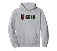 Wicked Pink and Green Logo Pullover Hoodie, Unisex für Erwachsene, Grau Meliert, XXL