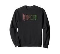 Wicked Pink and Green Logo Sweatshirt, Unisex für Erwachsene, Schwarz, XXL
