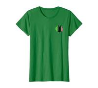 Wicked Pink & Green Front & Back T-Shirt, Damen, Dunkelgrün, XL