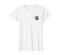 Wicked Pink & Green Front & Back T-Shirt, Damen, Weiß, XL