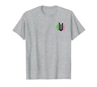 Wicked Pink & Green Front & Back T-Shirt, Herren, Grau Meliert, 6XL