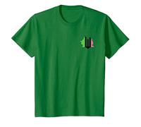 Wicked Pink & Green Front & Back T-Shirt, Kinder, Dunkelgrün, 116