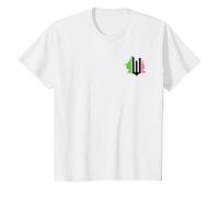 Wicked Pink & Green Front & Back T-Shirt, Kinder, Weiß, 128