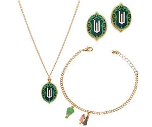 Wicked Schmuck Set Mädchen, 3-Teilig, Elphaba und Glinda Kinderschmuck Set, Coole Geschenke für Mädchen & Teenager