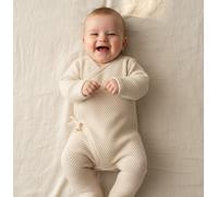 Wickel Strampler Gestrickter Sand | Little Dutch - 74