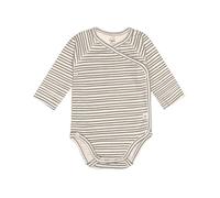 Wickelbody Langarm Striped grey/anthrazit, Gr. 62/68 - LÄSSIG 1531010259-68
