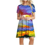 Wickelkleid Damen Geschenke für Frauen Abendkleider Elegant Knielang Cocktailkleid meine bestellungen anzeigen Knielang Elegant Blumen Sommerkleid Strandkleid mit Taschen Vintage Elegante Kleider