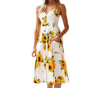 Wickelkleid Damen Geschenke für Frauen V Ausschnitt Floral Spitze Trägerkleid Freizeitkleider Ärmellose Spaghettiträger Satin Kleid Strand Midi Kleider meine bestellungen anzeigen Sommer Spitzen