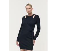 Wickelkleid LEGER "Rosalina, LeGer by Lena Gercke", Damen, Gr. 40, N-Gr, schwarz, Strick, Obermaterial: 54% Polyester, 20% Polyacryl, 20% Polyamid, 6% Wolle, unifarben, kurz, Rundhals, Rippstrickbündc