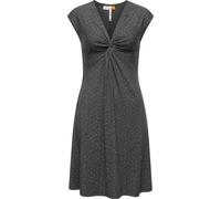 Wickelkleid RAGWEAR "Comfrey", Damen, Gr. XXL (44), Normalgrößen, grau (dunkelgrau), Material: 48% Viskose, 47% Polyester, 5% Elasthan, tailliert knieumspielend, tiefer V-Ausschnitt, Ärmel ohne Ärmels