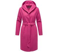 Kurzmantel MARIKOO "Kailii", Damen, Gr. M, rosa (sweet berry), 90% Polyester 10% Viskose, Mäntel, Eleganter Wickel Mantel mit Taillengürtel und Oversized Hood Kapuze (54516139-M) sweet berry