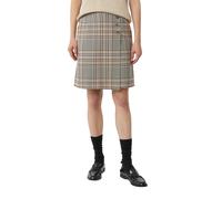 Wickelrock COMMA, Damen, Gr. 40, mid braun check, Web, Obermaterial: 63% Polyester, 34% Viskose, 3% Elasthan, kariert, regular fit kurz, Röcke Wickelrock, mit Karo-Muster (74077916-40)
