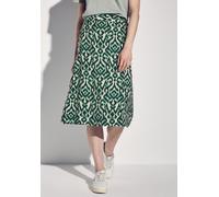 Wickelrock STREET ONE, Damen, Gr. 40, grün (hunter grün), Stoff, 88% Viskose, 12% Polyamid, bedruckt, casual, gerade wadenlang, Röcke, softer Materialmix (10148910-40) hunter grün