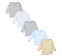 Wickelshirt TUPTAM "Wickelshirt Unisex Baby Wickelshirt Langarm 5er Pack", Jungen, Gr. 50, blau (junge 2), Obermaterial: 100% Baumwolle CO., Shirts (70508911-50) junge 2