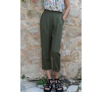 WiDDA berlin Bundfaltenhose oliv aus TENCEL® S (36)