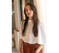 WiDDA berlin OLIVIA weiße Bluse mit Puffärmeln aus TENCEL® XL (44)