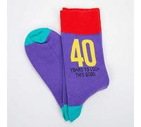 Widdop Men's Socks | Fun 40th Birthday Gift | 40th Birthday Socks for Men | Size 7-11