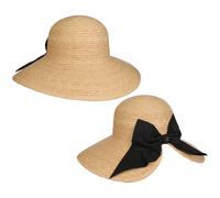 Wide Brim Raffiahut mit Schleife by Loevenich natur One Size