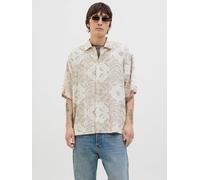 Wide Fit Hawaii-hemd M Beige