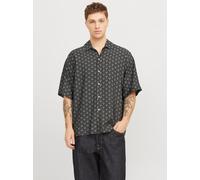 Wide Fit Hawaii-hemd M Schwarz