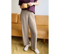Culotte STREET ONE STUDIO, Damen, Gr. 42, Länge 28, quiet ivory, Stoff, 100% Viskose, unifarben, loose fit knöchelfrei, Hosen Culotte, mit Wide Legs (78138409-42) quiet ivory