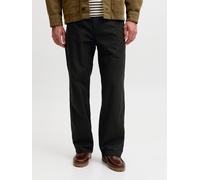 Chinos JACK & JONES "JPSTBILL DREW CHINO NOOS", Herren, Gr. 31, Länge 34, schwarz, Web, Obermaterial: 100% Baumwolle, unifarben, relaxed fit lang, Hosen, Baumwolle, weit geschnitten (76850303-31) schw