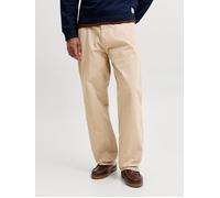 Wide Leg Fit Klassische Hosen 31/36 Beige