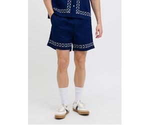 Wide Leg Fit Shorts L Blau
