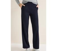 Cecil Wide-Leg-Hose Style NEELE – uni blau – 84% Polyester/16% Viskose – Gr. XL (L30)