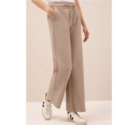 Stoffhose CECIL "Style Neele", Damen, Gr. L (42), Länge 30, natural taupe, Web, Obermaterial: 75% Polyester, 20% Viskose, 5% Elasthan. Futter: 100% Polyester, unifarben, casual, weit knöchellang, Hose